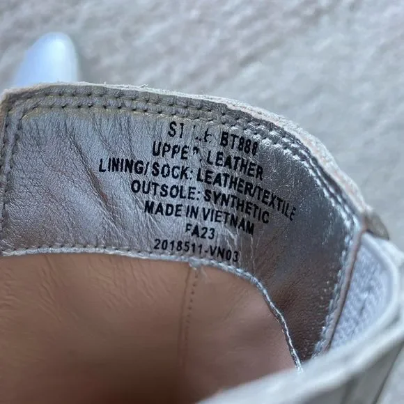 J. Crew Piper Ankle Boots in Metallic Leather Size 6 - Picture 7 of 8